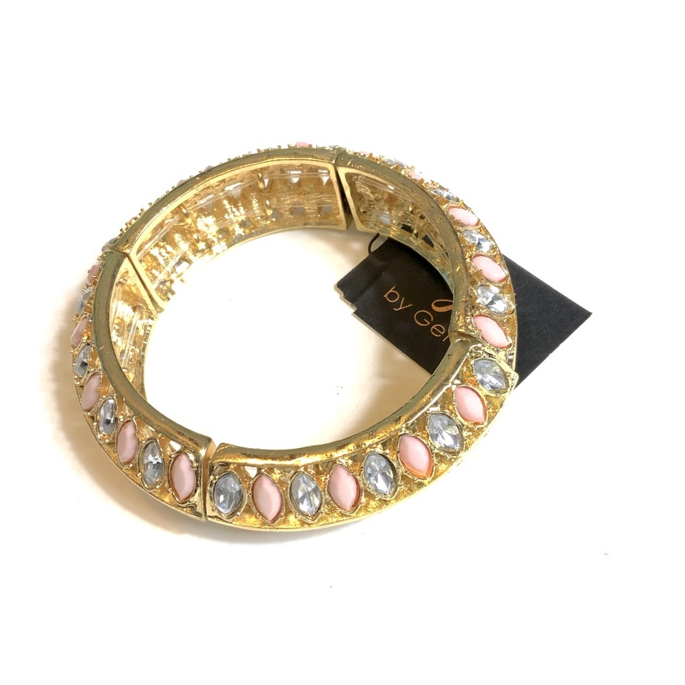 Gold pink silver stretch bracelet coquette glam‎